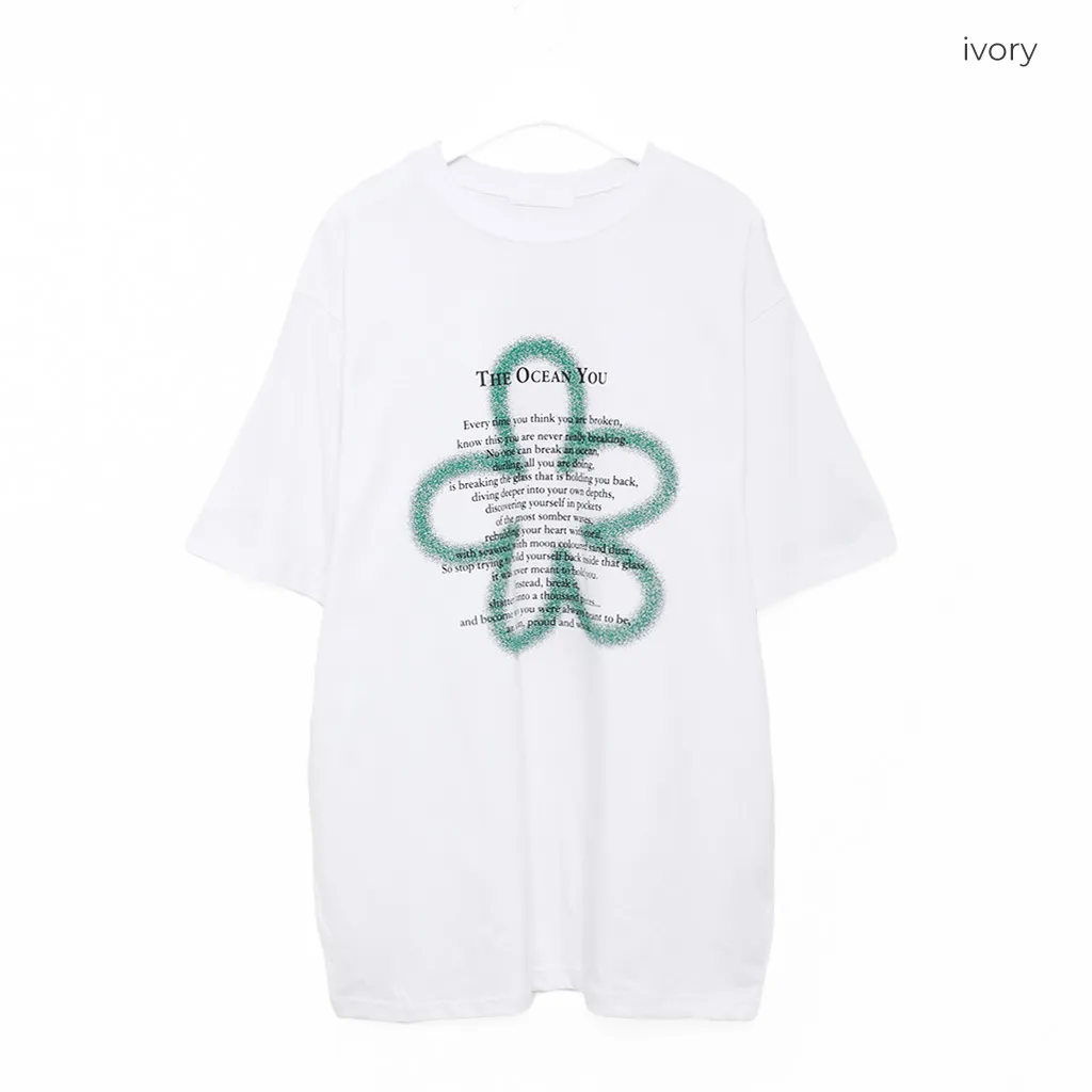 (ユニセックス) クローバ半袖Tシャツ