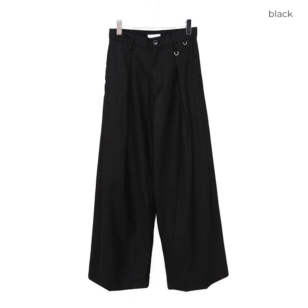 ピンタックワイドスラックス