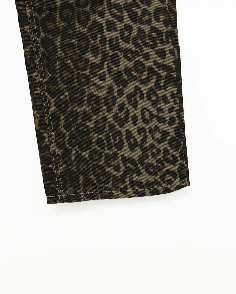 （ユニセックス）レオパードワイドパンツ