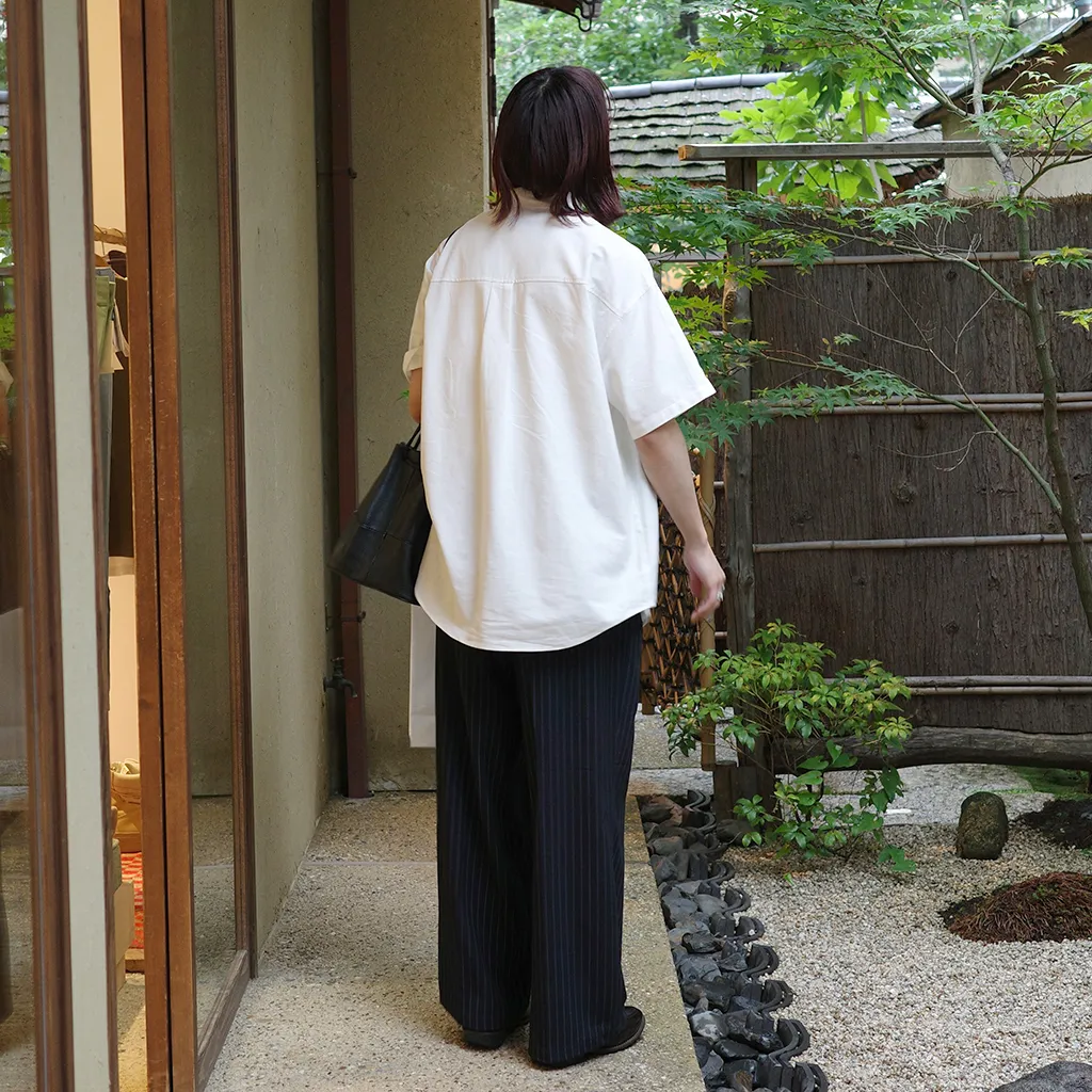 ストライプストレートスラックス