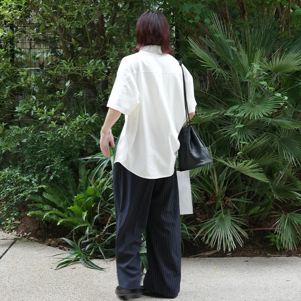 ストライプストレートスラックス