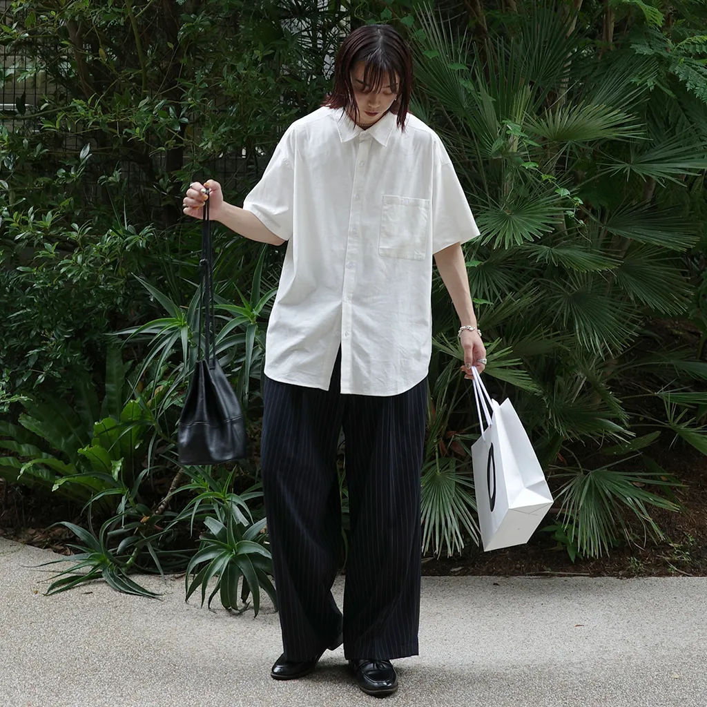 ストライプストレートスラックス