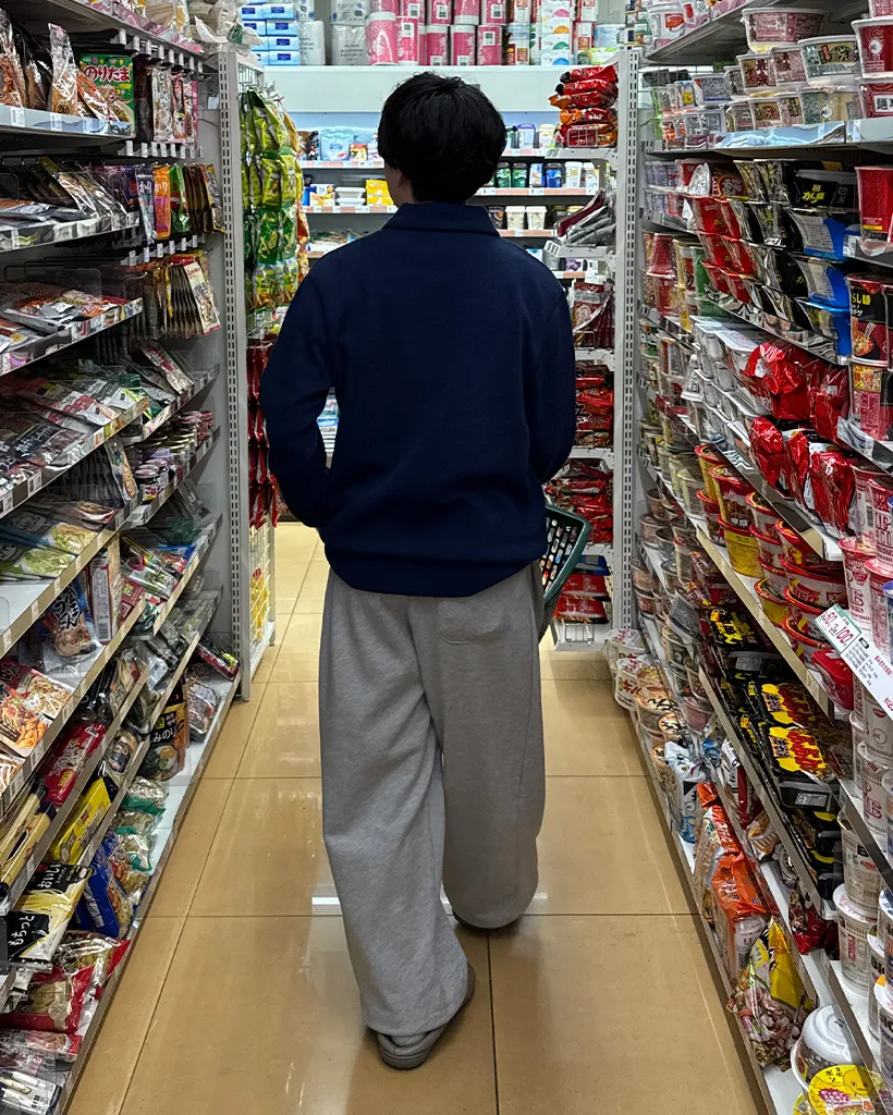 サイドピンタックバルーンフィットスウェットパンツ
