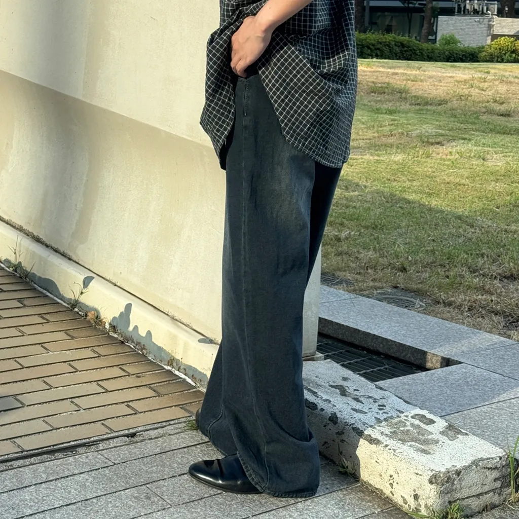(ユニセックス) ヴィンテージワイドデニムパンツ