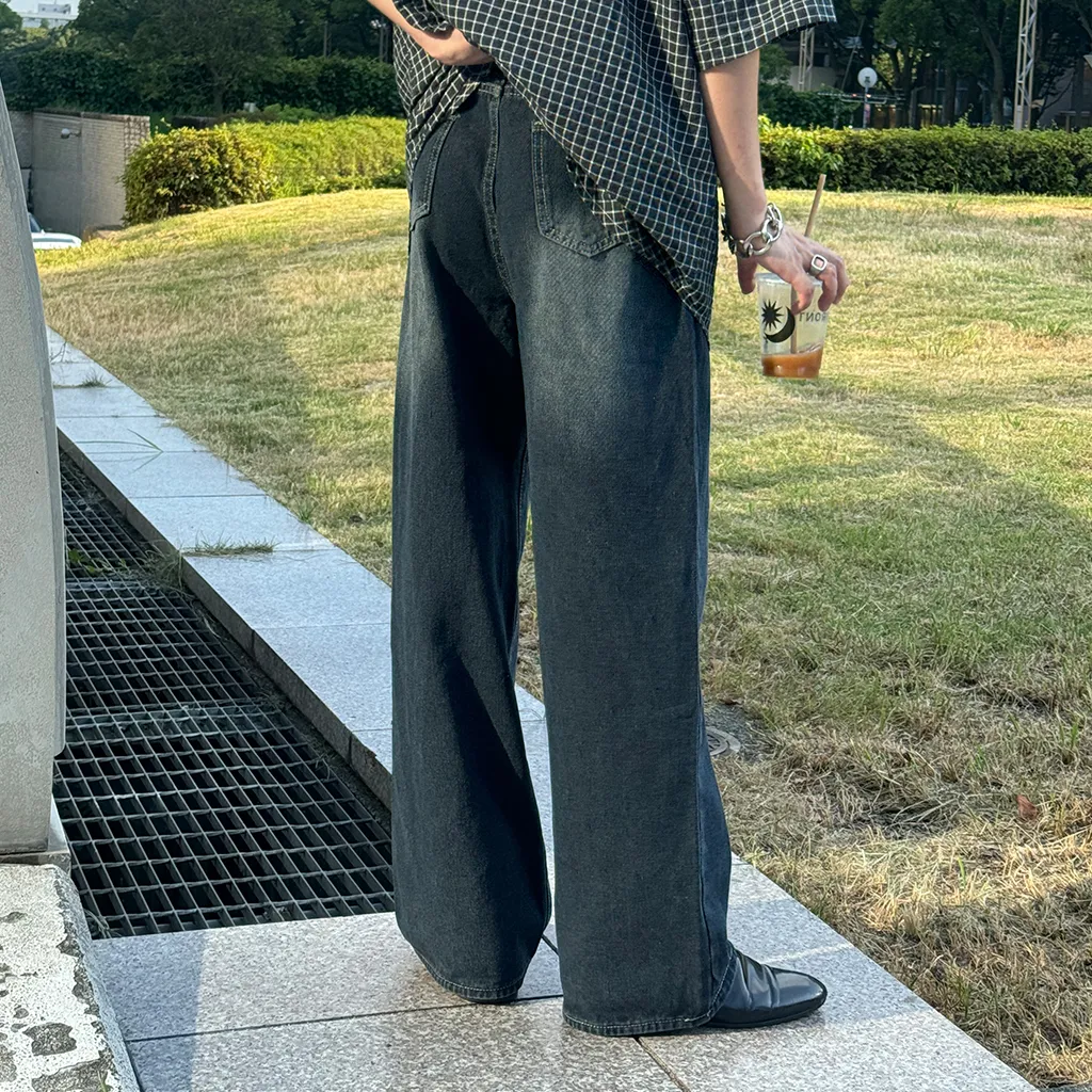 (ユニセックス) ヴィンテージワイドデニムパンツ
