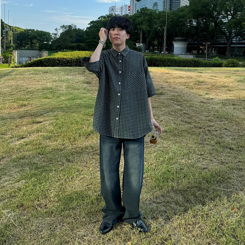 (ユニセックス) ヴィンテージワイドデニムパンツ