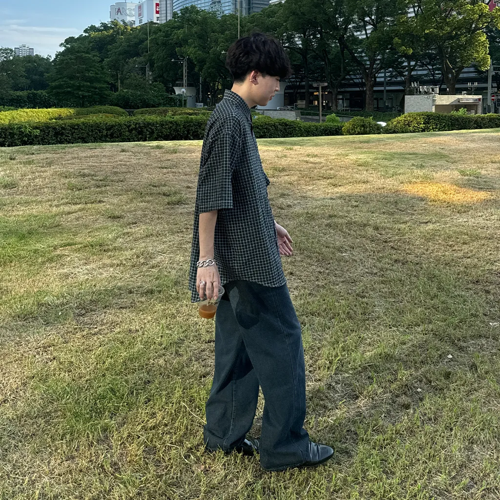 (ユニセックス) ヴィンテージワイドデニムパンツ