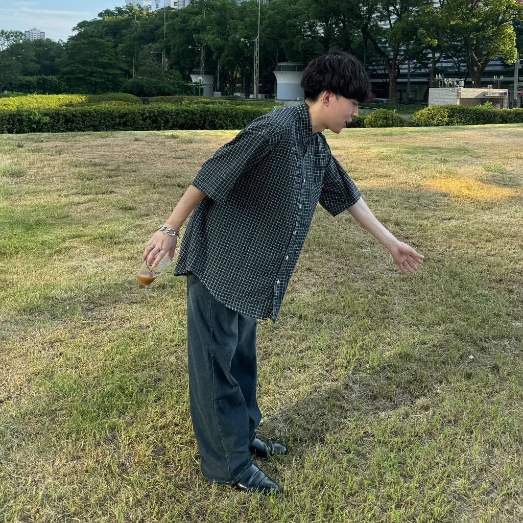 (ユニセックス) ヴィンテージワイドデニムパンツ