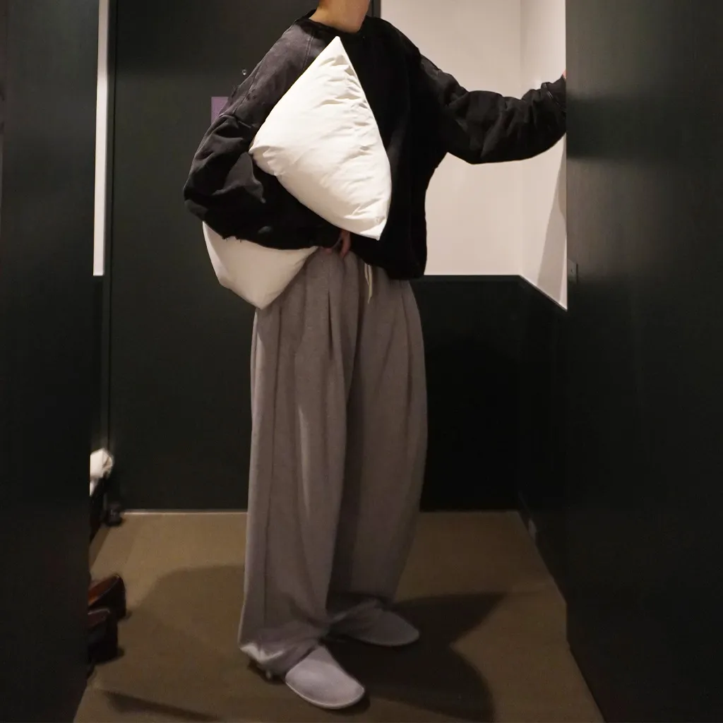 (ユニセックス) ピンタックワイドイージーパンツ