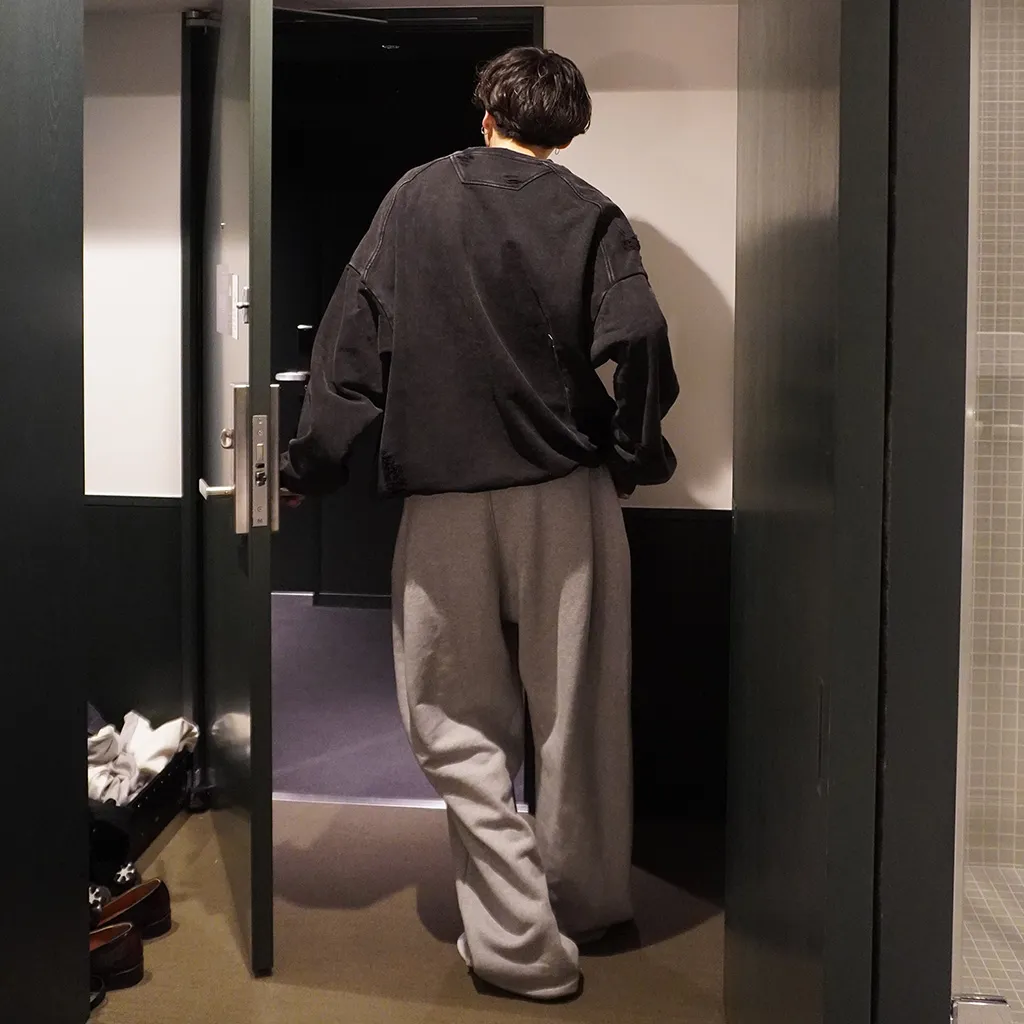 (ユニセックス) ピンタックワイドイージーパンツ