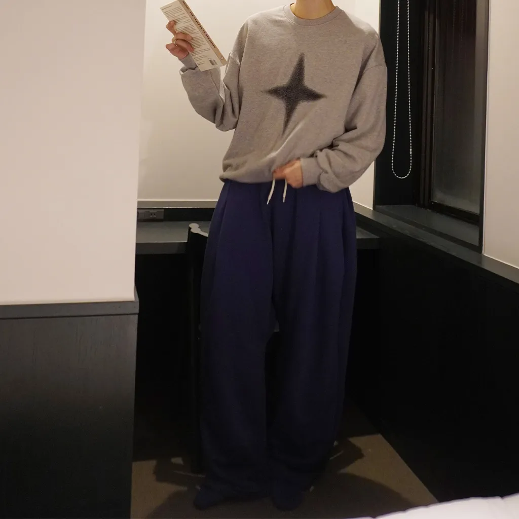 (ユニセックス) ピンタックワイドイージーパンツ