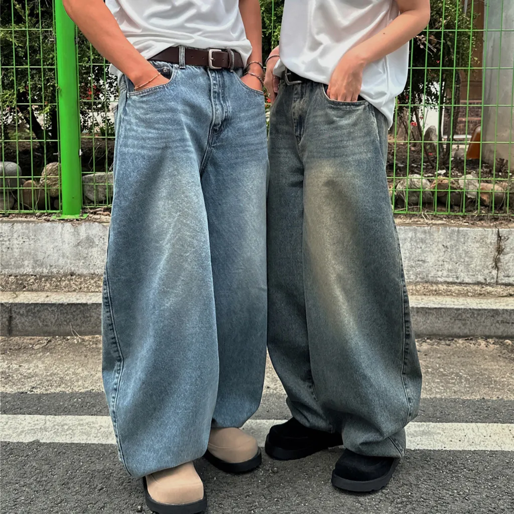 [ユニセックス] バルーンワイドデニムパンツ