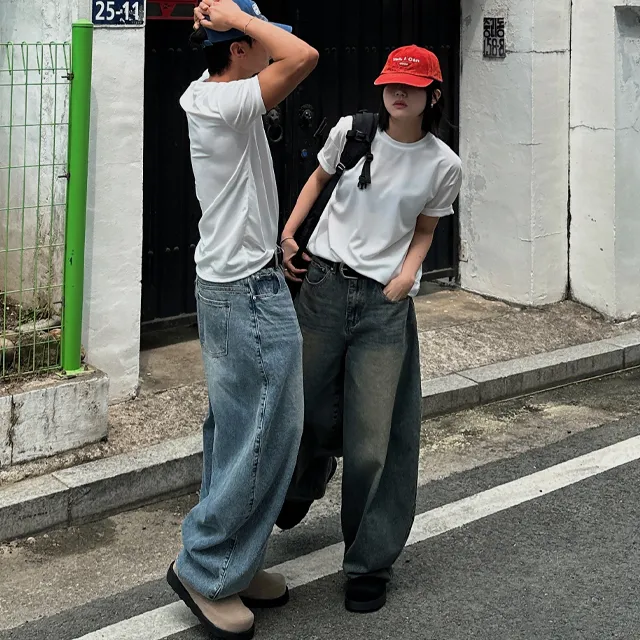 [ユニセックス] バルーンワイドデニムパンツ