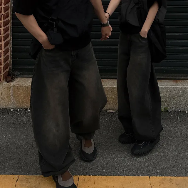 [ユニセックス] バルーンワイドデニムパンツ