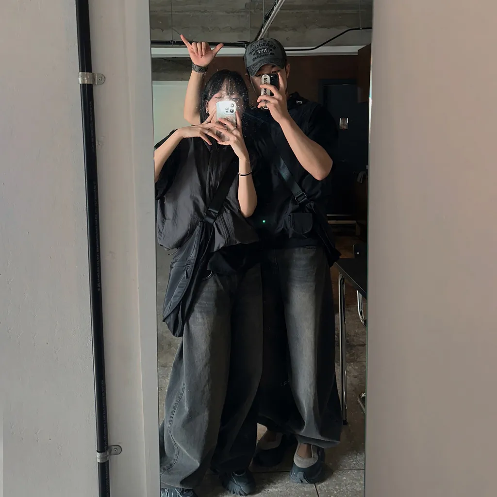[ユニセックス] バルーンワイドデニムパンツ