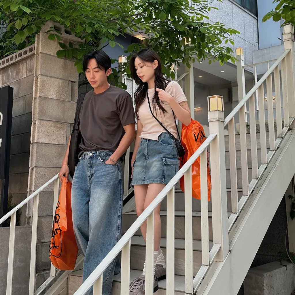 [ユニセックス] バルーンワイドデニムパンツ