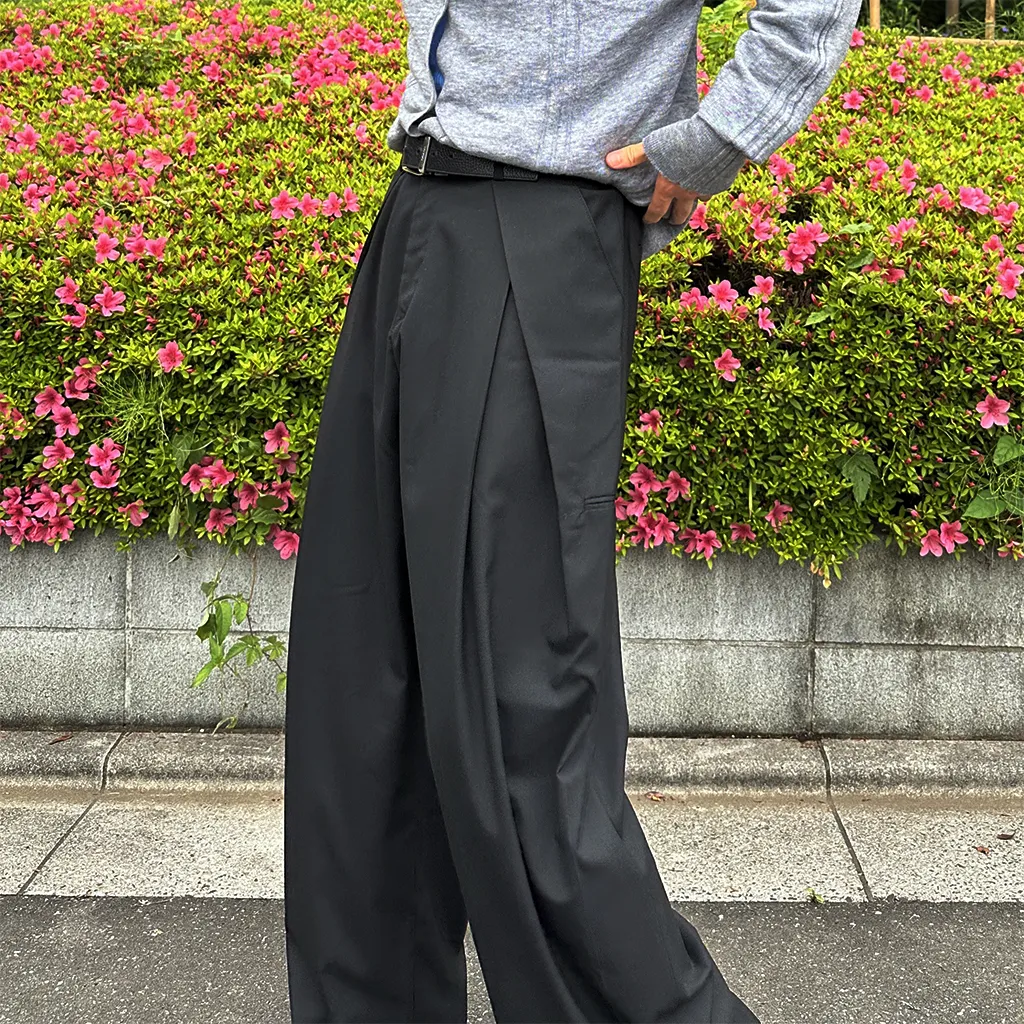 タックデザインワイドスラックス