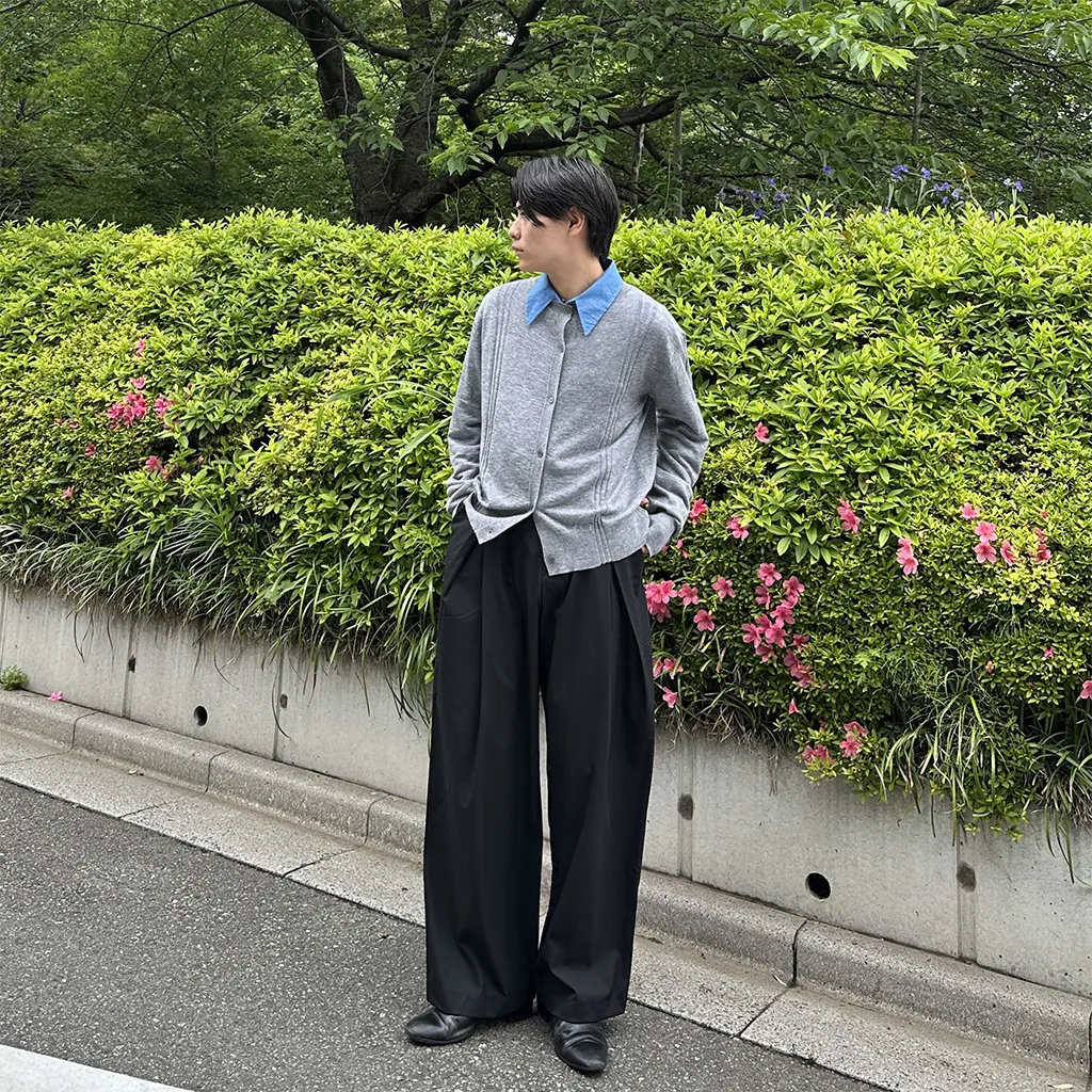 タックデザインワイドスラックス