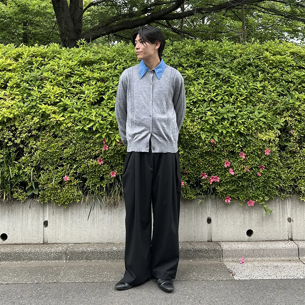 タックデザインワイドスラックス