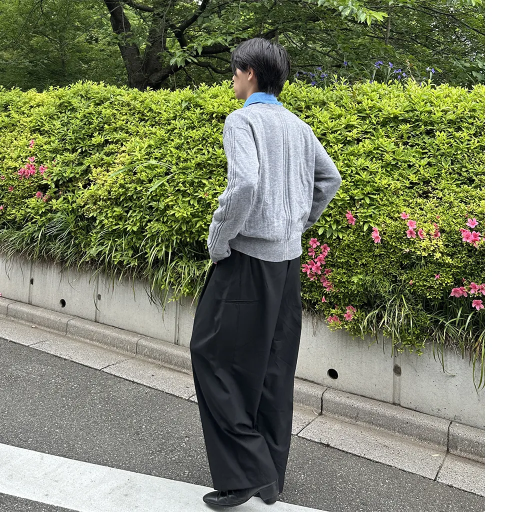 タックデザインワイドスラックス