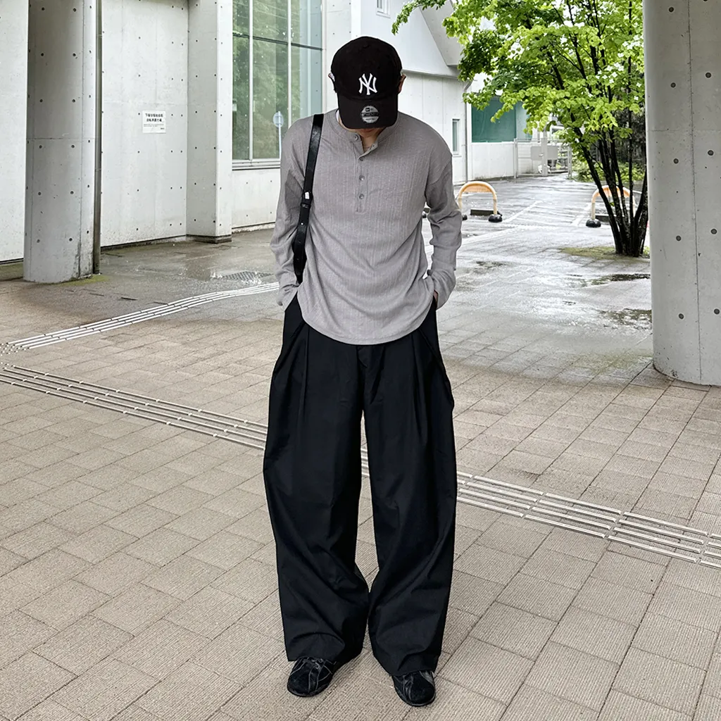 タックデザインワイドスラックス