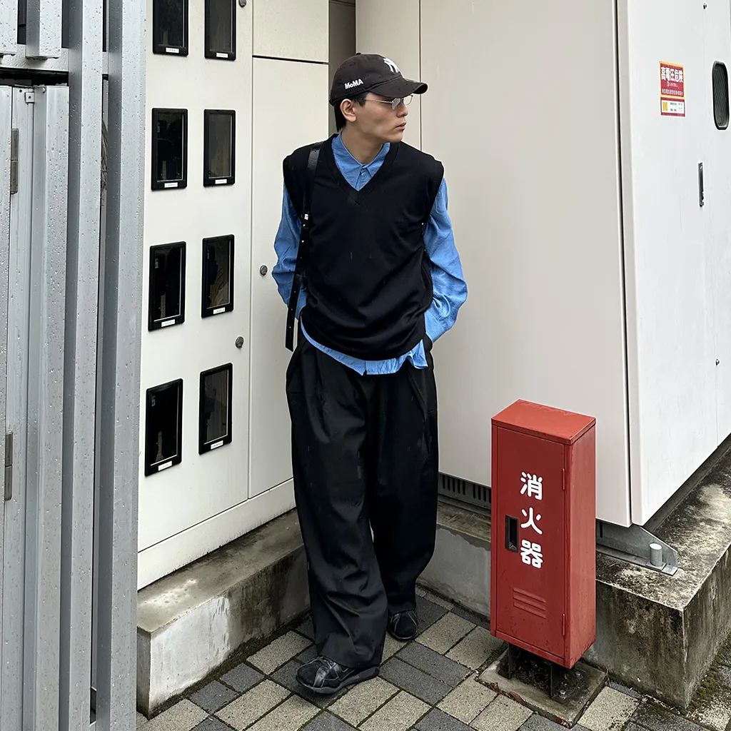 タックデザインワイドスラックス