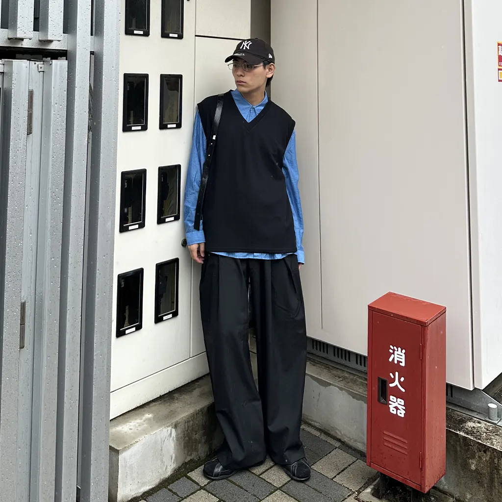 タックデザインワイドスラックス