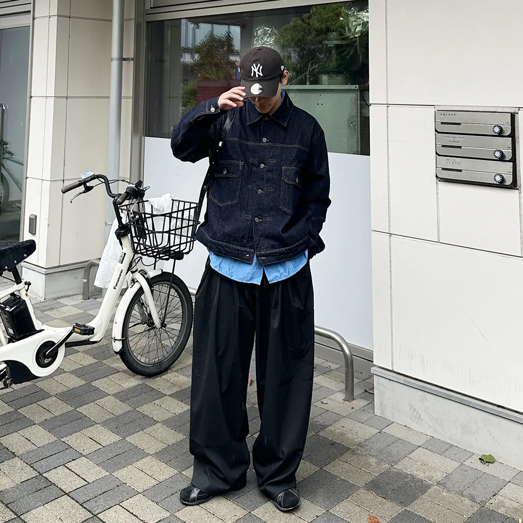 タックデザインワイドスラックス