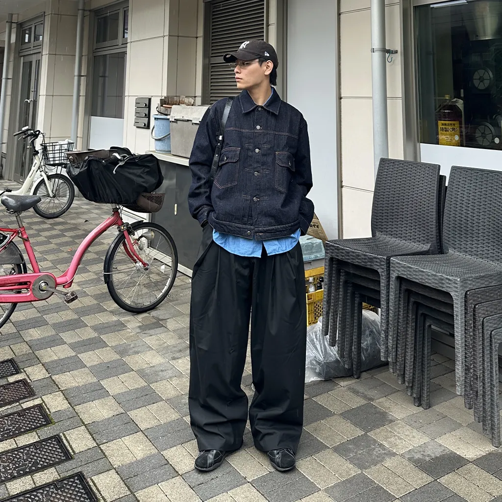 タックデザインワイドスラックス