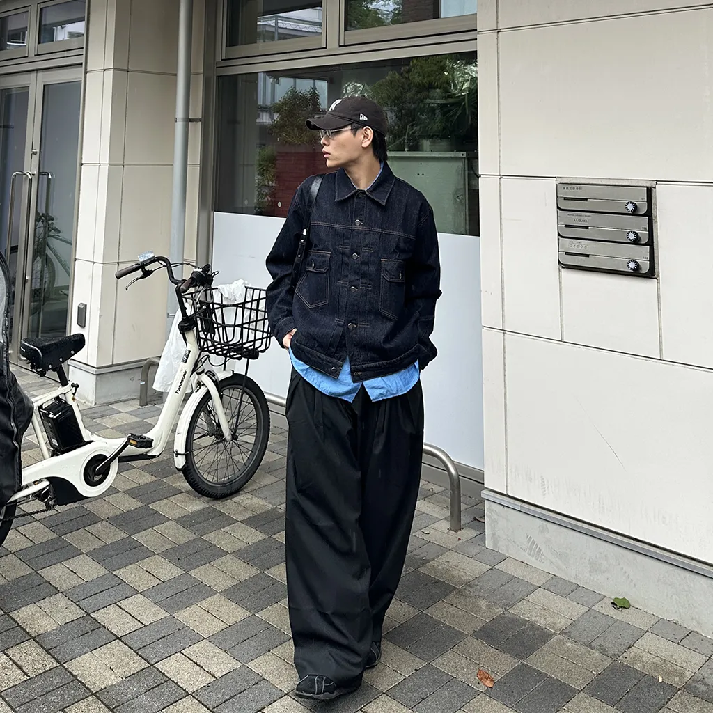 タックデザインワイドスラックス