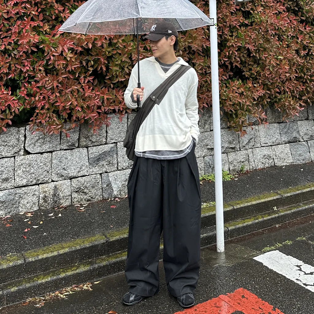 タックデザインワイドスラックス