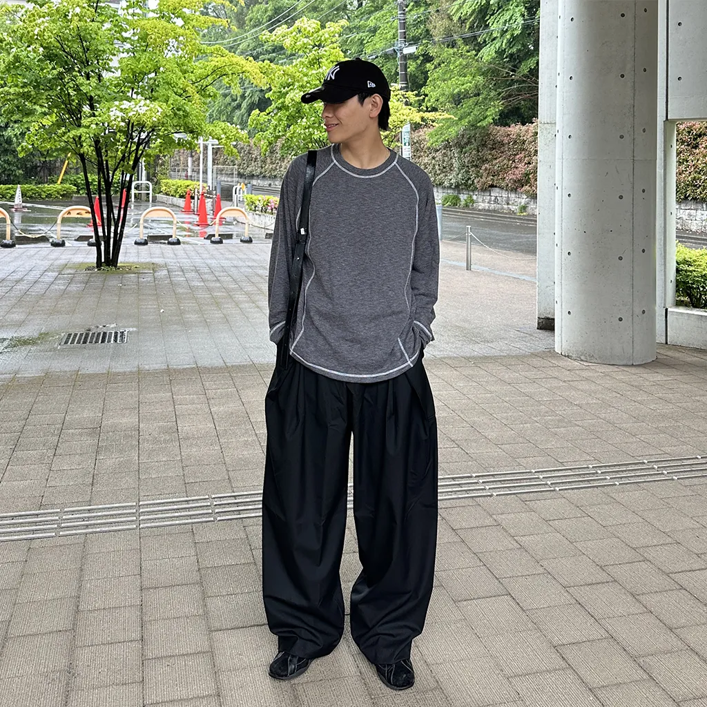 タックデザインワイドスラックス