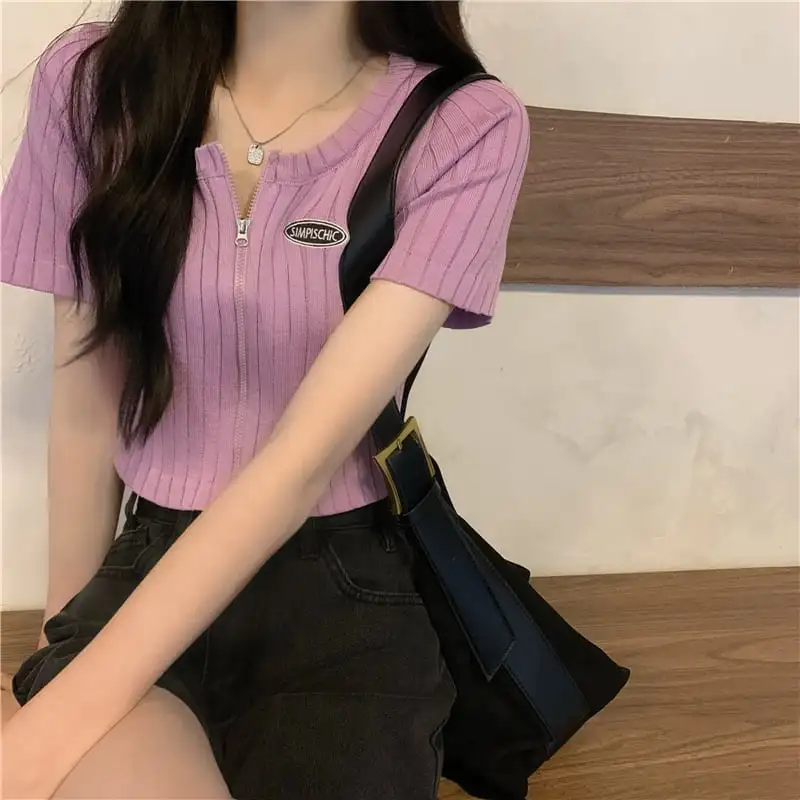 トップス Tシャツ ファッション 半袖 ブラック ホワイト レッド パープル グレー