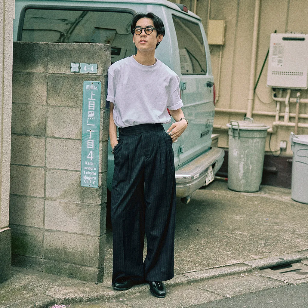 ピンタックグルカパンツ