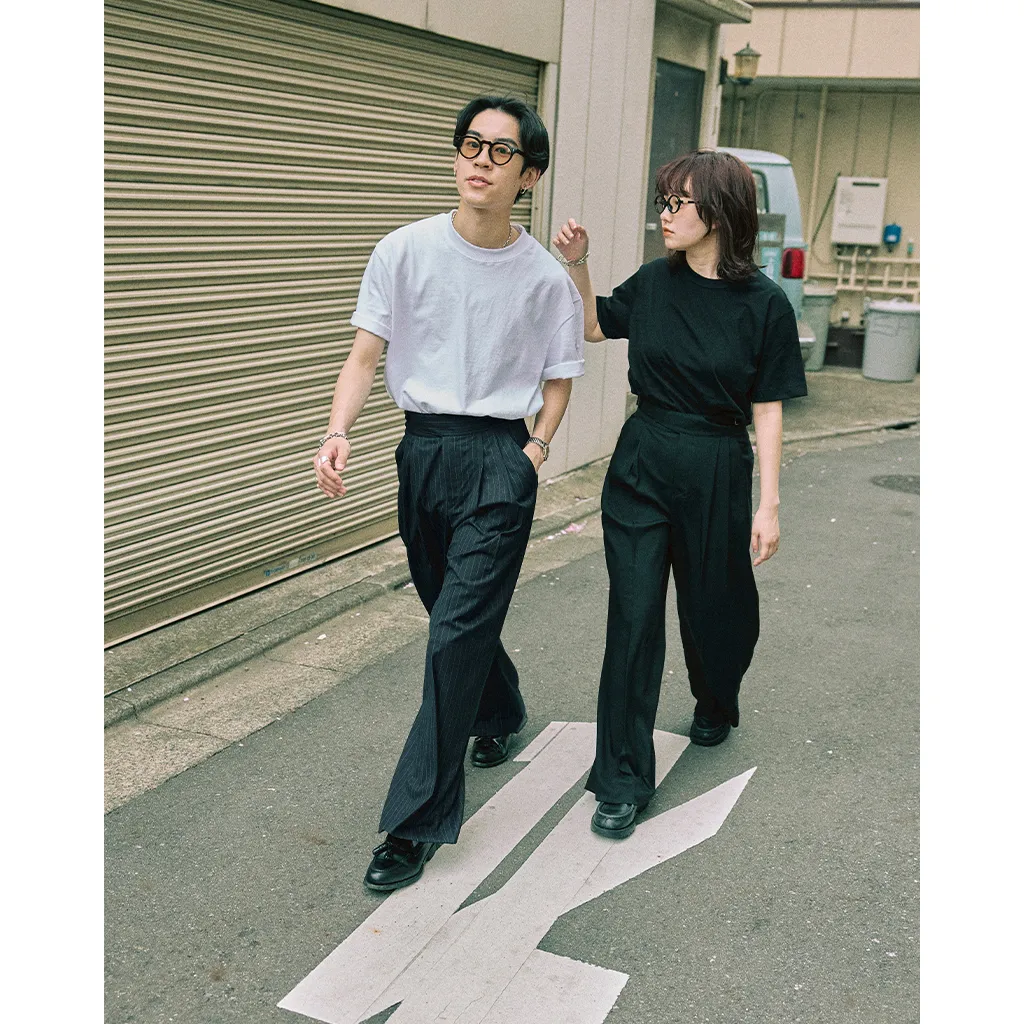 ピンタックグルカパンツ