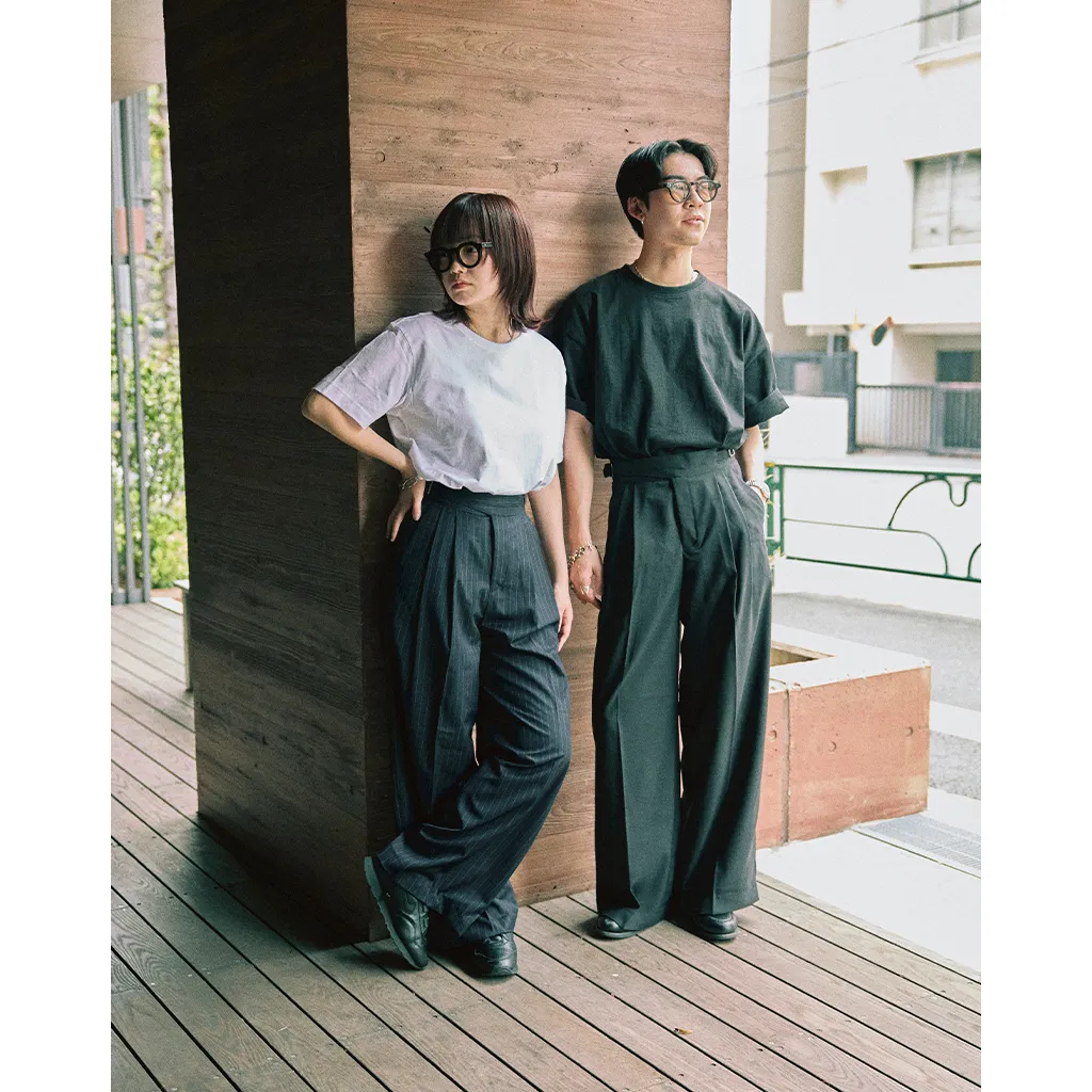 ピンタックグルカパンツ