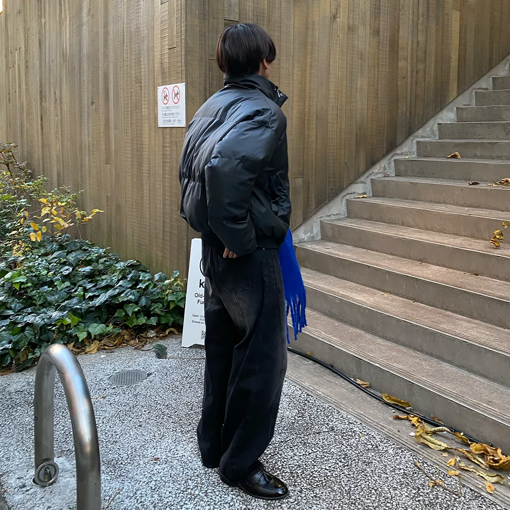 スリットステッチワイドデニムパンツ