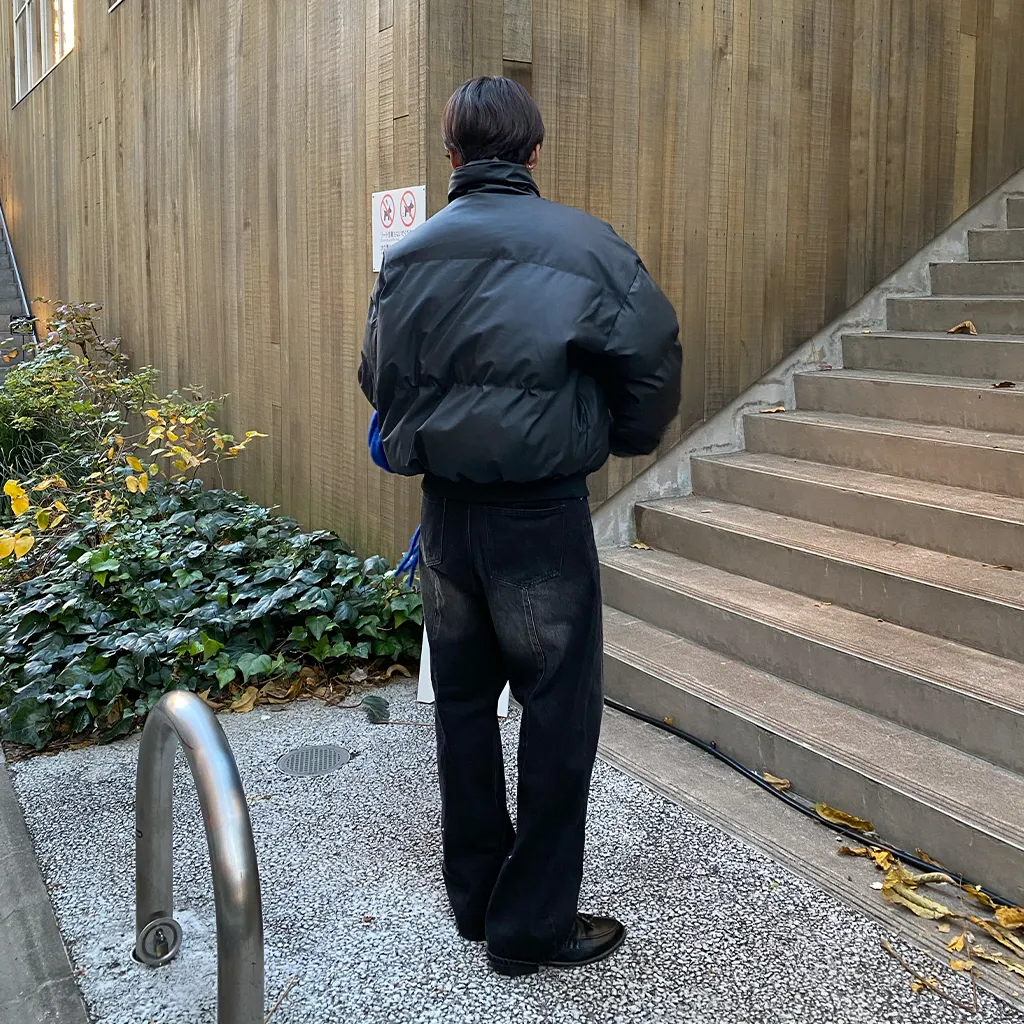 スリットステッチワイドデニムパンツ