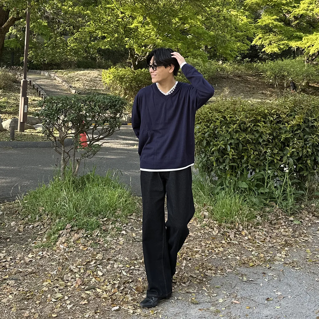 ワイドデニムパンツ