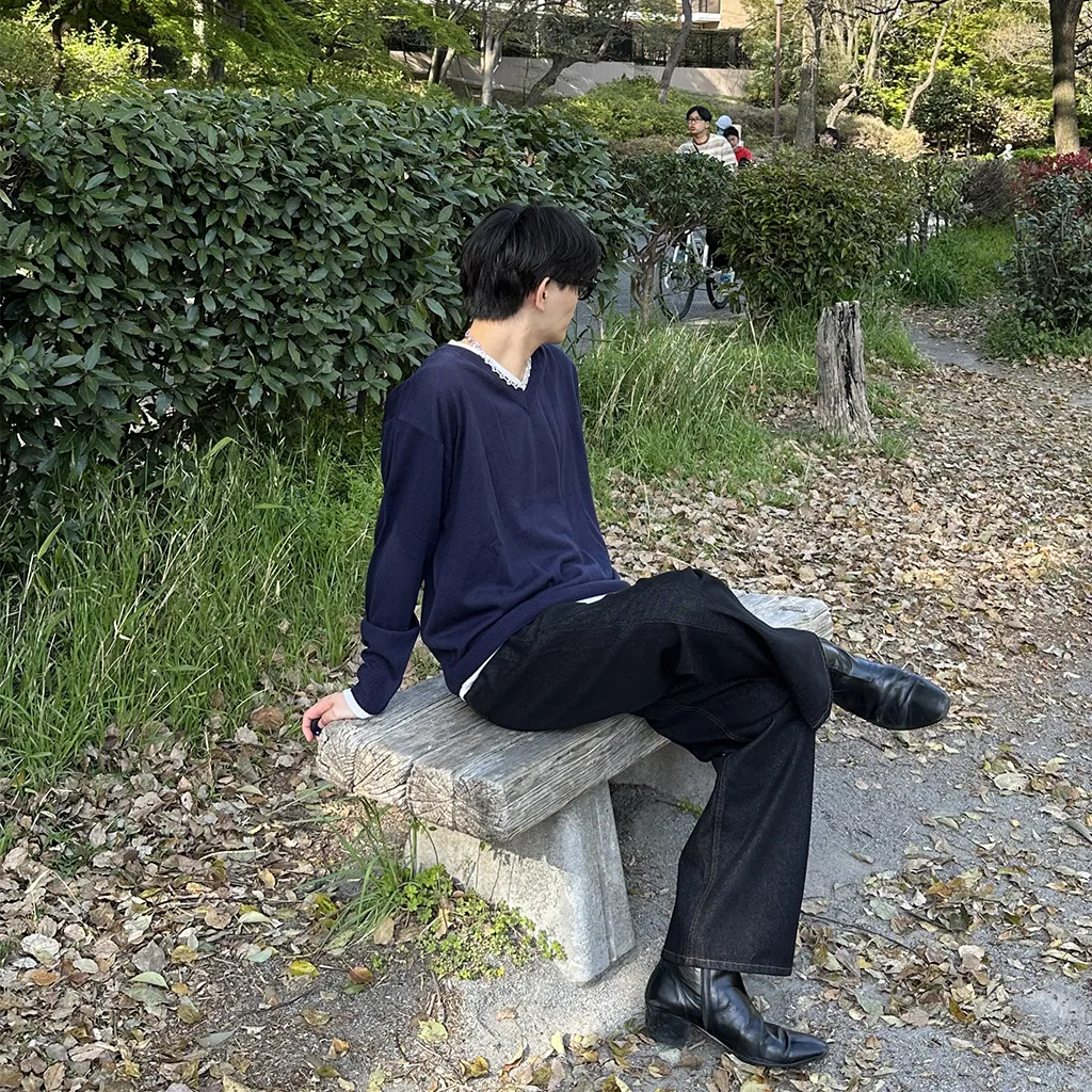 ワイドデニムパンツ