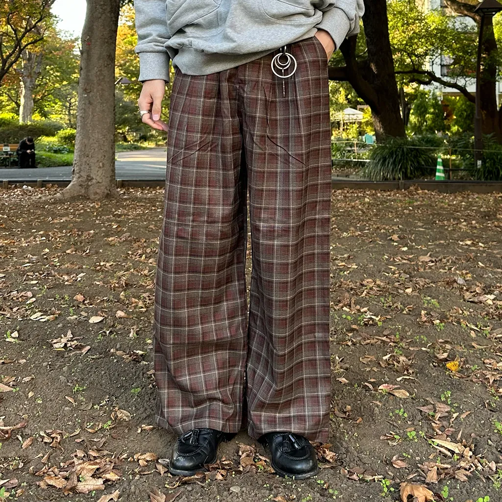 (ユニセックス) バックバンディングチェックスラックス