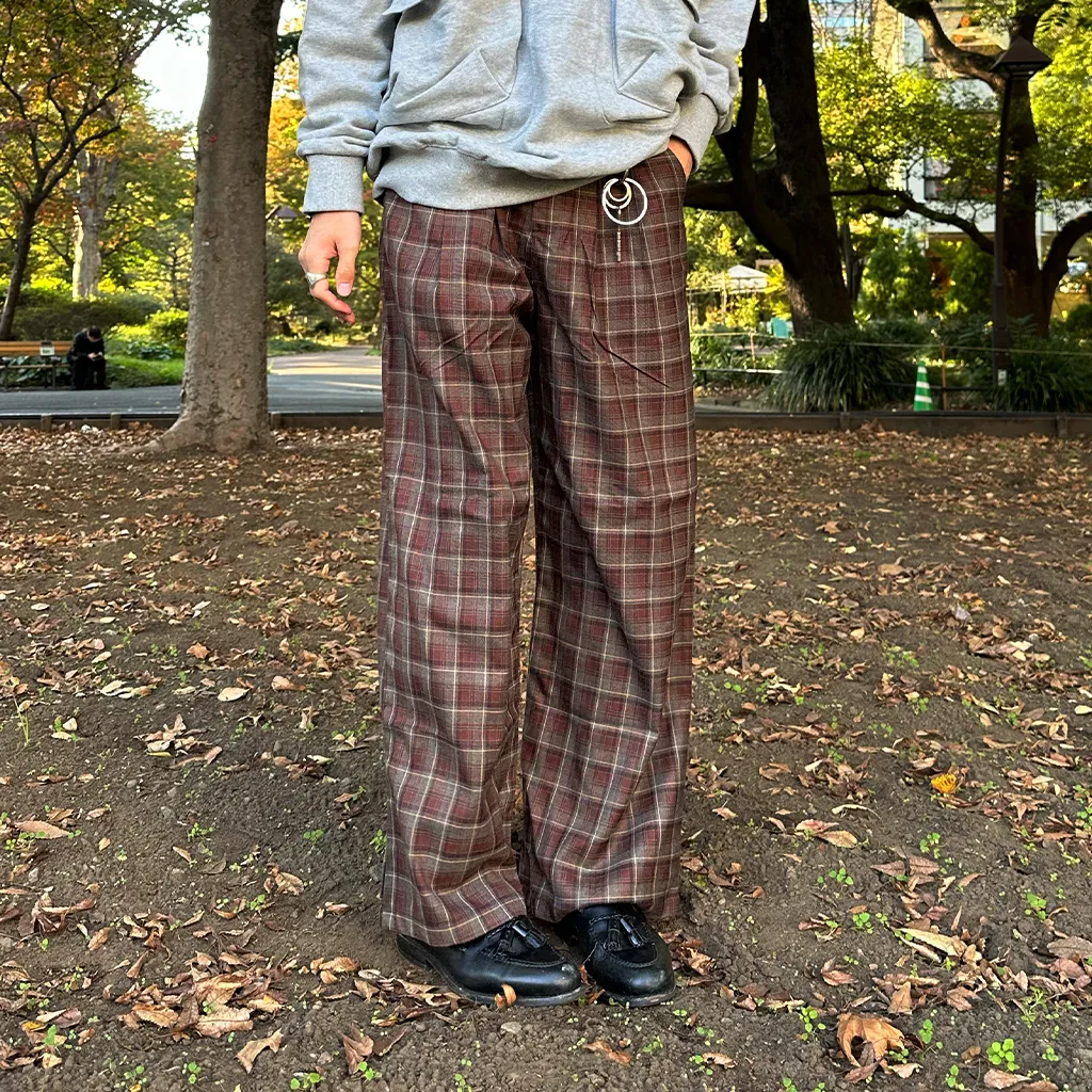(ユニセックス) バックバンディングチェックスラックス