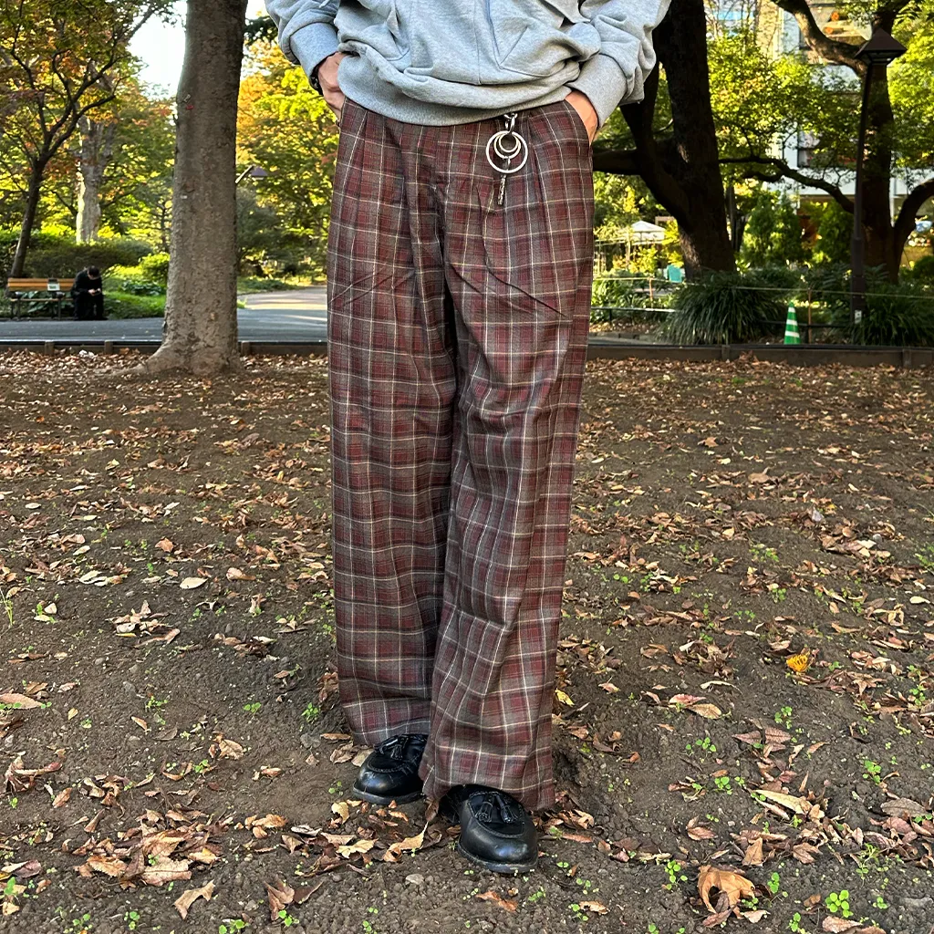 (ユニセックス) バックバンディングチェックスラックス