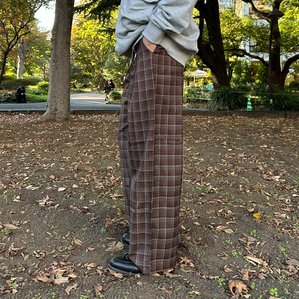 (ユニセックス) バックバンディングチェックスラックス