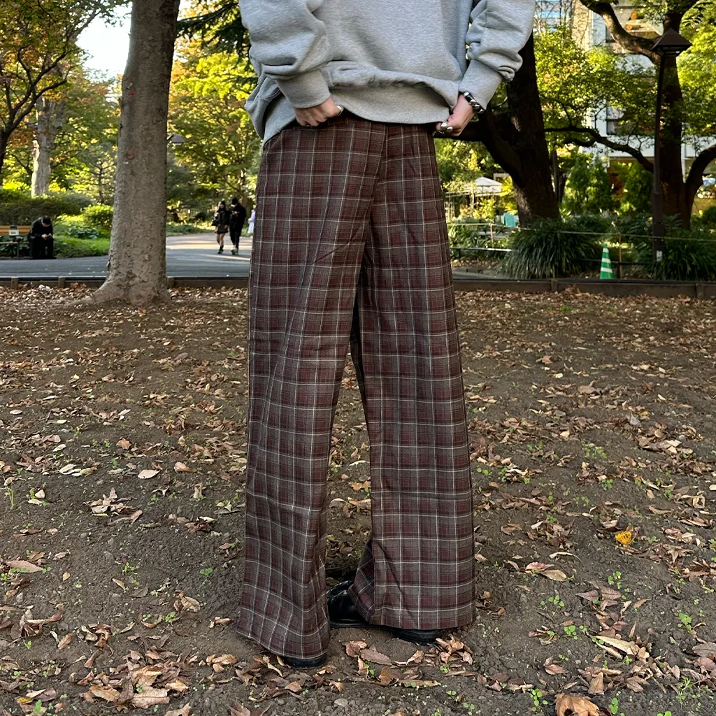 (ユニセックス) バックバンディングチェックスラックス