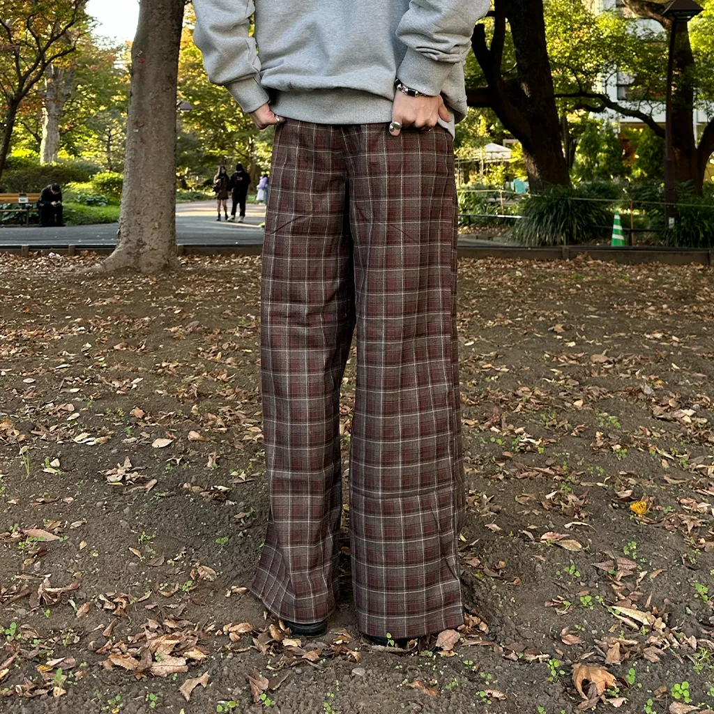 (ユニセックス) バックバンディングチェックスラックス