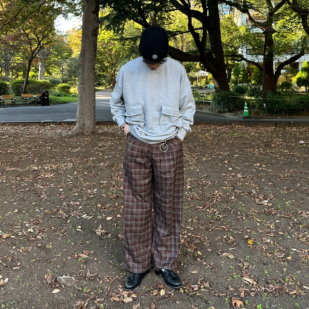 (ユニセックス) バックバンディングチェックスラックス