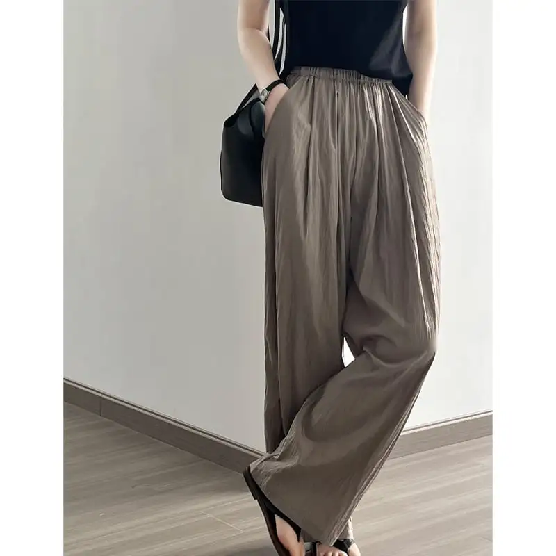 ボトムス カジュアルパンツ 4色展開 無地 ベージュ ライトコーヒー色 ダークグレー ブラック