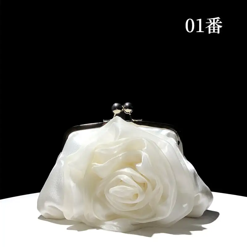 バッグ パーティーバック 4色展開 花の形 結婚式バッグ チェーンバッグ 手持ちバッグ デート