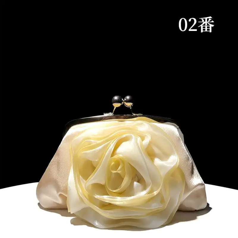 バッグ パーティーバック 4色展開 花の形 結婚式バッグ チェーンバッグ 手持ちバッグ デート
